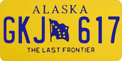 AK license plate GKJ617