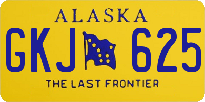 AK license plate GKJ625