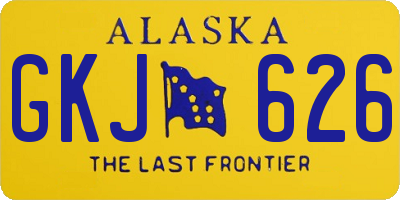 AK license plate GKJ626