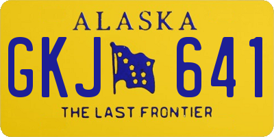 AK license plate GKJ641