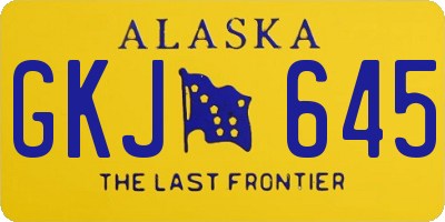 AK license plate GKJ645