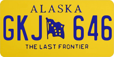 AK license plate GKJ646