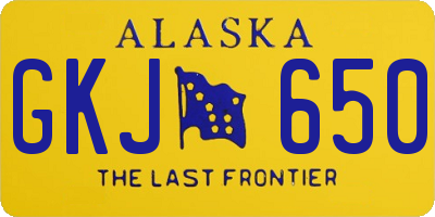 AK license plate GKJ650