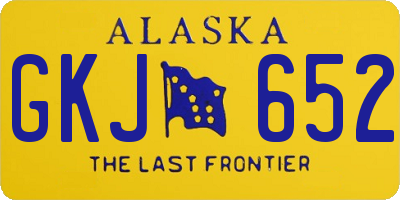 AK license plate GKJ652