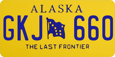 AK license plate GKJ660
