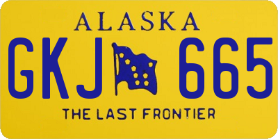 AK license plate GKJ665