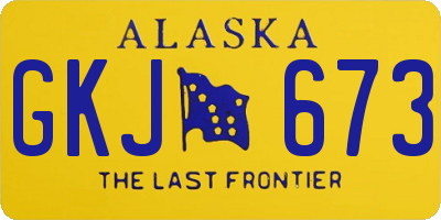 AK license plate GKJ673
