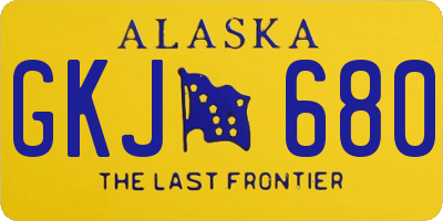 AK license plate GKJ680