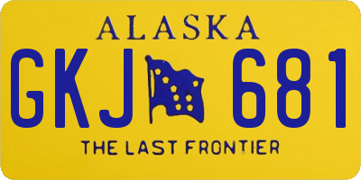 AK license plate GKJ681