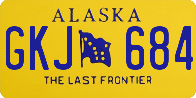 AK license plate GKJ684