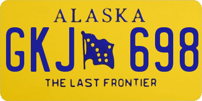 AK license plate GKJ698