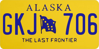 AK license plate GKJ706