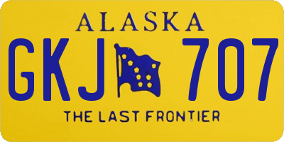 AK license plate GKJ707