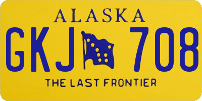 AK license plate GKJ708