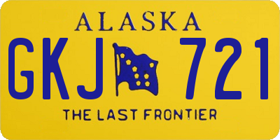 AK license plate GKJ721