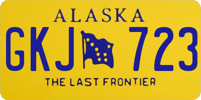 AK license plate GKJ723