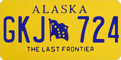 AK license plate GKJ724