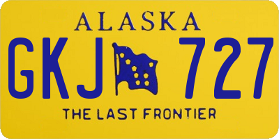 AK license plate GKJ727