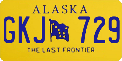 AK license plate GKJ729