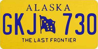 AK license plate GKJ730