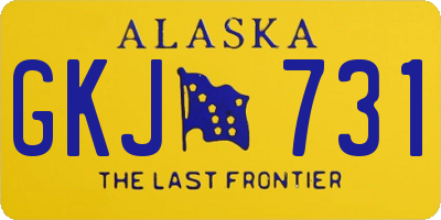 AK license plate GKJ731