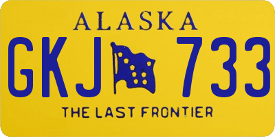 AK license plate GKJ733