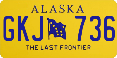 AK license plate GKJ736
