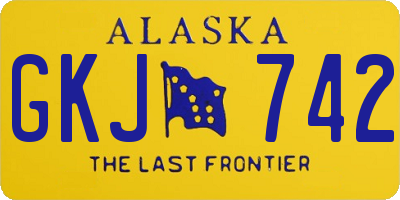 AK license plate GKJ742