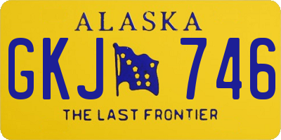 AK license plate GKJ746