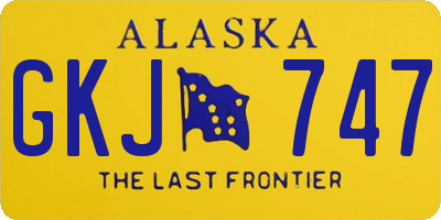 AK license plate GKJ747