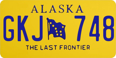 AK license plate GKJ748