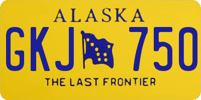 AK license plate GKJ750