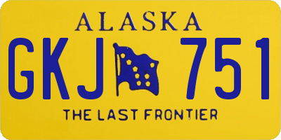 AK license plate GKJ751
