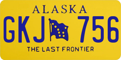 AK license plate GKJ756