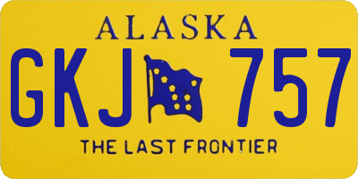 AK license plate GKJ757