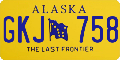 AK license plate GKJ758