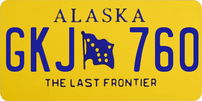 AK license plate GKJ760