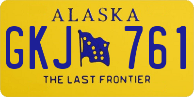 AK license plate GKJ761
