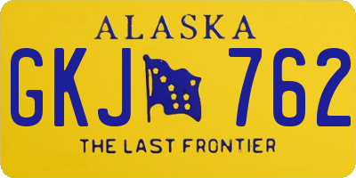 AK license plate GKJ762
