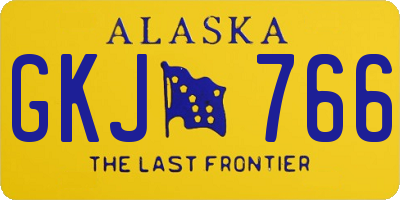 AK license plate GKJ766