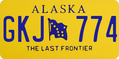 AK license plate GKJ774