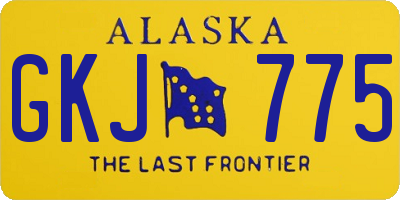 AK license plate GKJ775