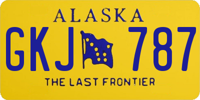 AK license plate GKJ787