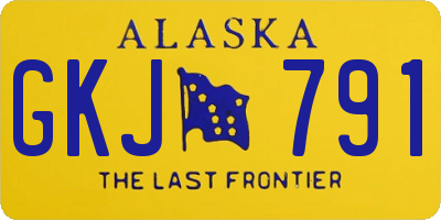 AK license plate GKJ791