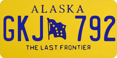 AK license plate GKJ792