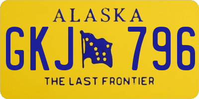 AK license plate GKJ796