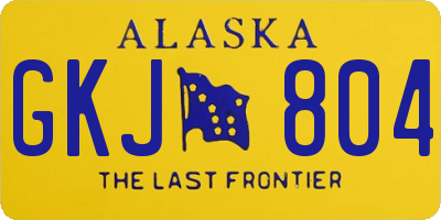 AK license plate GKJ804