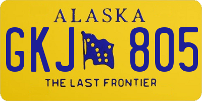 AK license plate GKJ805