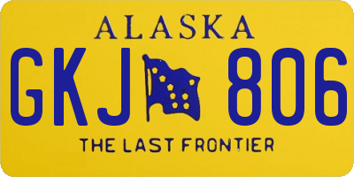 AK license plate GKJ806