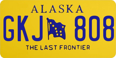 AK license plate GKJ808